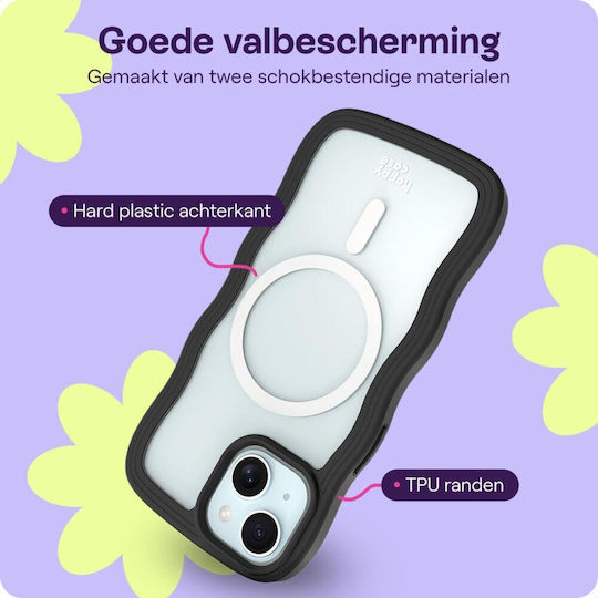 HappyCase Umschlag Rückseite Kunststoff / Silikon mit Band Transparent (iPhone 15Xiaomi 15 ProRealme 14 Pro)