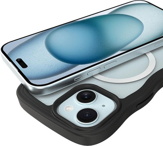 HappyCase Umschlag Rückseite Kunststoff / Silikon mit Band Transparent (iPhone 15Xiaomi 15 ProRealme 14 Pro)
