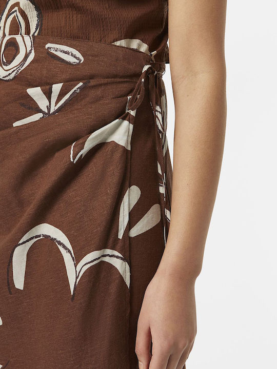 Linen Skirt Envelope Brown