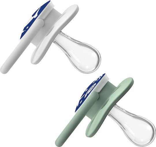 Dr. Brown's Advantage Pacifiers Silicone Night with Case Ocean - White-Mint for 0-6 months 2pcs