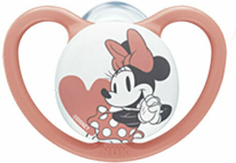 Nuk Space Orthodontic Pacifier Silicone with Case Mickey - White for 18-36 months