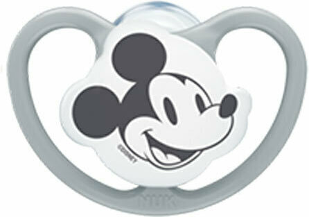 Nuk Space Orthodontic Pacifier Silicone with Case Mickey - White for 18-36 months