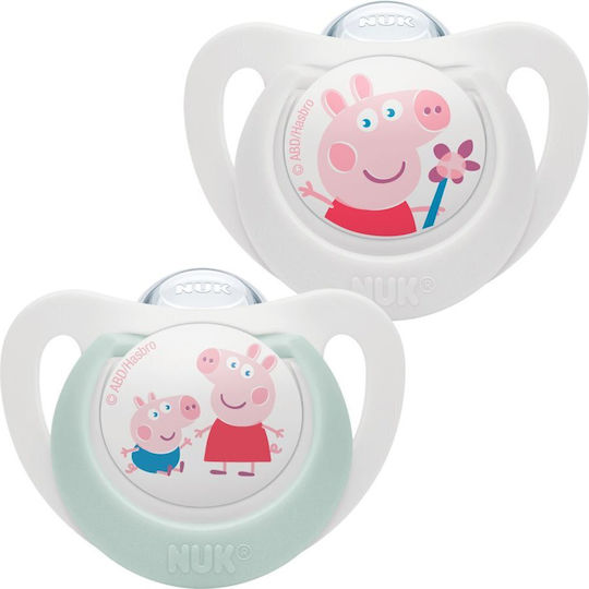 Nuk Star Πιπίλες Σιλικόνης Peppa για 6-18 μηνών 2τμχ