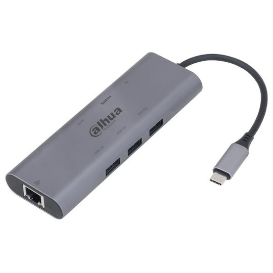 Dahua TC38 USB-C Docking Station with HDMI 4K PD Ethernet Gray