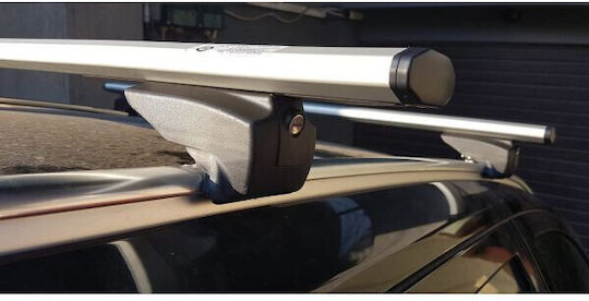 Menabo 135cm. 2014+ (with Roof Rack Legs and Lock) Silver