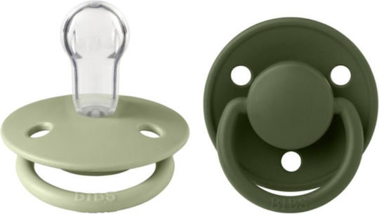 Bibs Pacifiers Silicone sage-hunter green for 0-36 months 2pcs