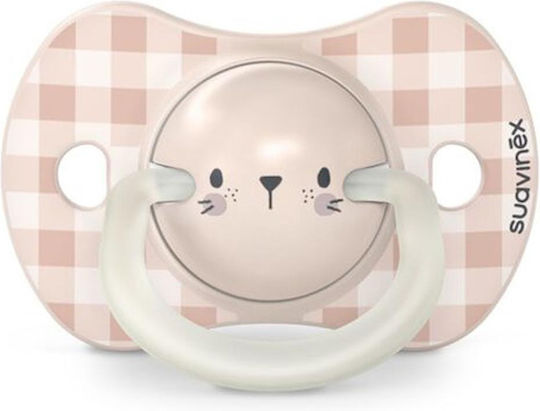 Suavinex Πιπίλες Σιλικόνης Sx Pro Rabbit Beige Νυκτός για 0-6 μηνών 2τμχ