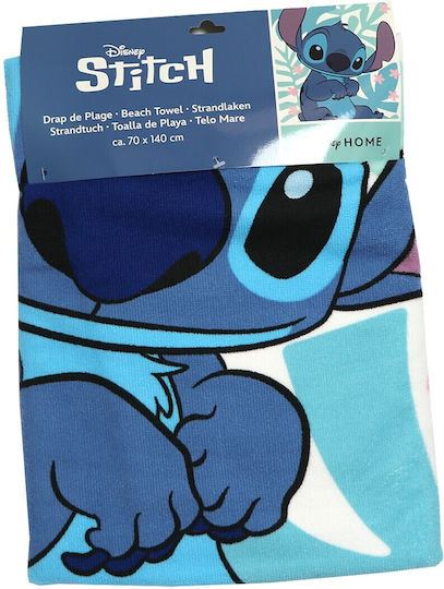 Aymax Kids Beach Towel Light Blue Lilo & Stitch 140x70cm