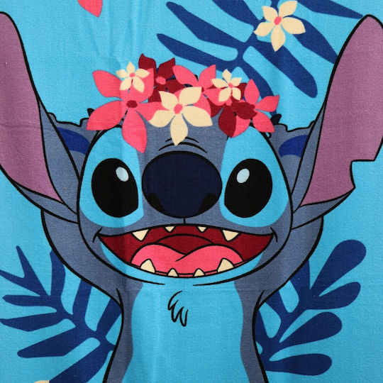 Aymax Παιδική Πετσέτα Θαλάσσης Μπλε Lilo & Stitch 140x70εκ.