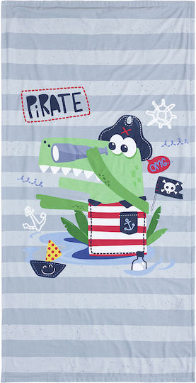 Nima Kids Beach Towel Double-Sided 70x140 Pirate Grey Green
