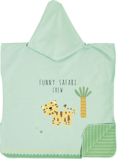Nima Kids Πόντσο No 5/8 Funny Safari Πράσινο