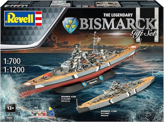 Revell Bismarck Φιγούρα Μοντελισμού σε Κλίμακα 1:700 με Κόλλα και Χρώματα