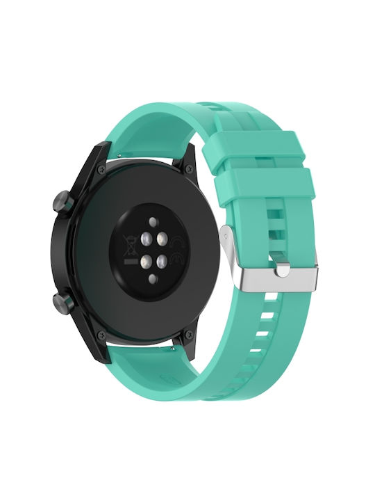Huawei Watch GT 3 42mm 20mm Silikon Silberne Schnalle Band Aurora Blau
