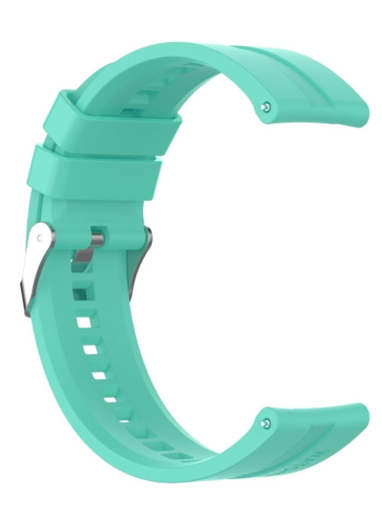 Ticwatch Pro 3 Silikon-Uhrenarmband Silberne Stahlschließe Aurora Blau