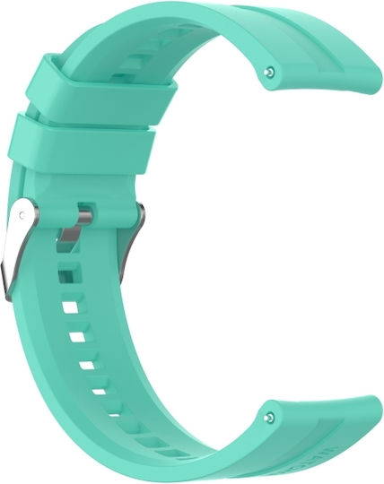 Ticwatch Pro 3 Silicone Watch Band Silver Steel Buckle Aurora Blue