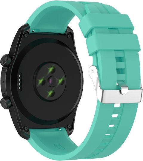 Ticwatch Pro 3 Silicone Watch Band Silver Steel Buckle Aurora Blue
