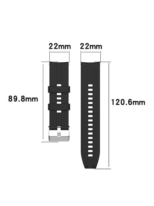 Ticwatch Pro 3 Silikon-Uhrenarmband Silberne Stahlschließe Aurora Blau