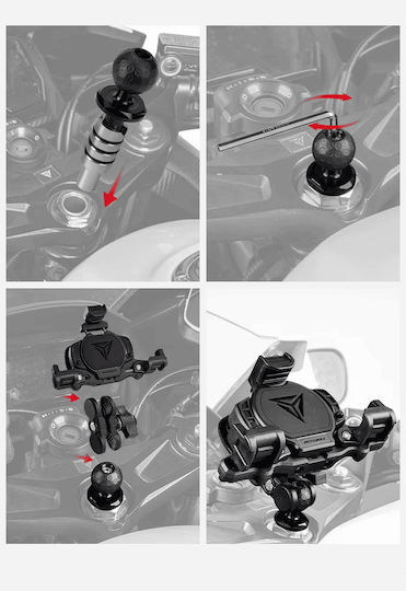 Motorcycle Phone Mount Adapter Fork Clamp – Compatible Anti-vibration Motorcycle Phone Mounts By Motowolf