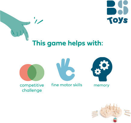 BS Toys Χρωματιστά Πινέλα Educational Game Knowledge made of Wood for 4+ years old Years Old