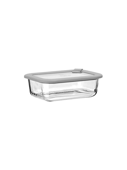 Estia Microwave Glass Lunch Box Colorseal Gray 640ml