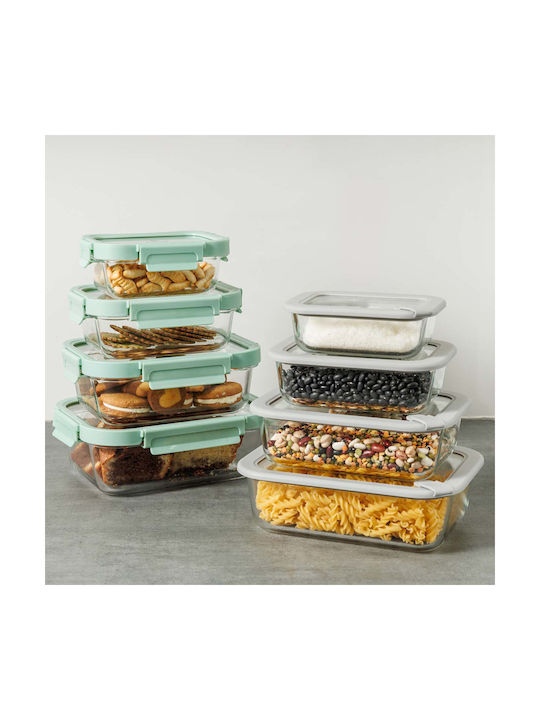 Estia Microwave Glass Lunch Box Colorseal Gray 640ml