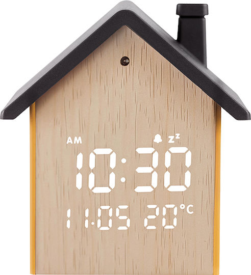 Digitaler Wecker Haus LED-Bildschirm Nachtlicht Leben Kleines Haus Schwarz Digitaler Wecker Haus LED-Bildschirm Nachtlicht Leben Kleines Haus Schwarz