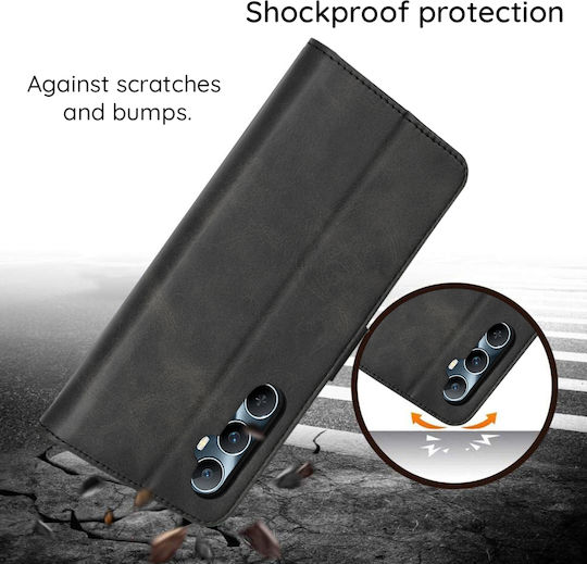 Techsuit Book Silicone Black (Oppo Reno13 F 4G, Reno13 F 5G, Reno13 FS 5G)