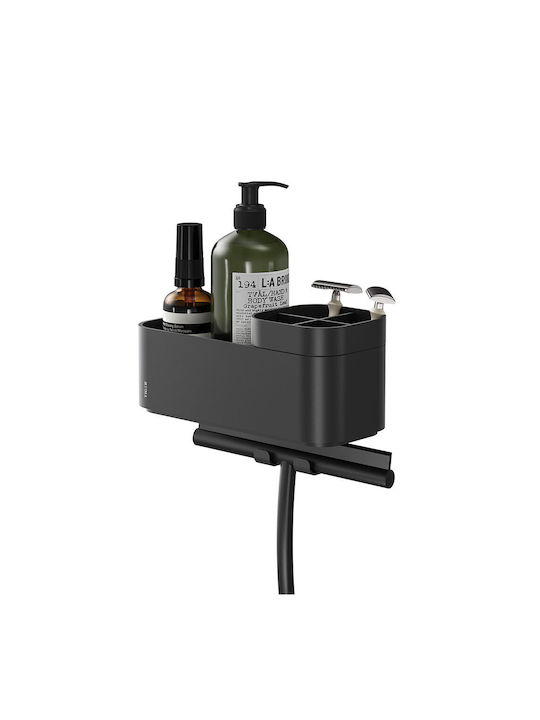 TIGER Wall Mounted Bathroom Shelf Plastic 10.8x24.9x15.7cm Black