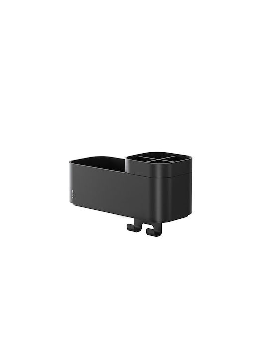 TIGER Wall Mounted Bathroom Shelf Plastic 10.8x24.9x15.7cm Black