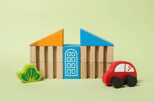Igroteco Cuburi De Construit Educative Din Lemn Pentru 2+ Ani 18 Bucăți