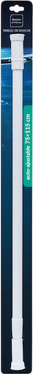 Straight Telescopic Shower Curtain Rod Hydro Douceur D'intérieur Extension 75 115cm White 1801284