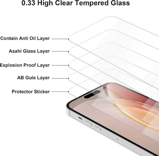 TelForceOne 2.5D Gehärtetes Glas (Honor 400, Honor 400 Lite)