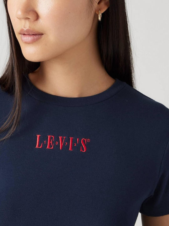 Essential Sporty Γυναικείο Αθλητικό T-shirt Blues
