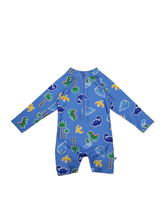 Zoocchini Kids Swimwear Long Sleeve One-piece Blue