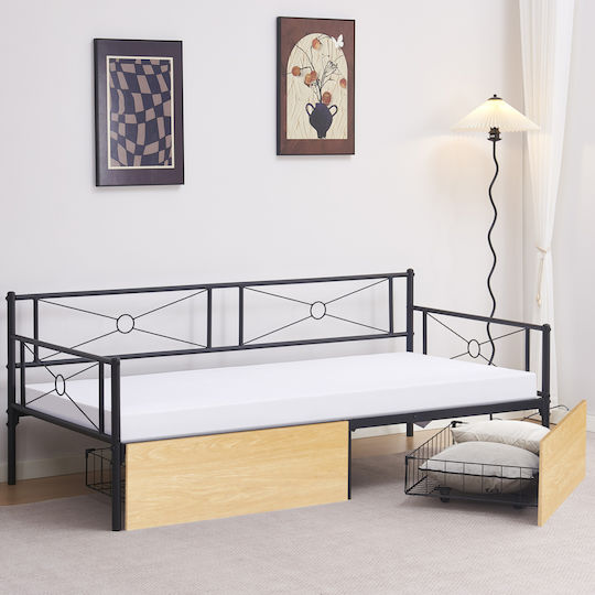 HomeMarkt Grind made of Metal Black 62x95x30cm 2pcs