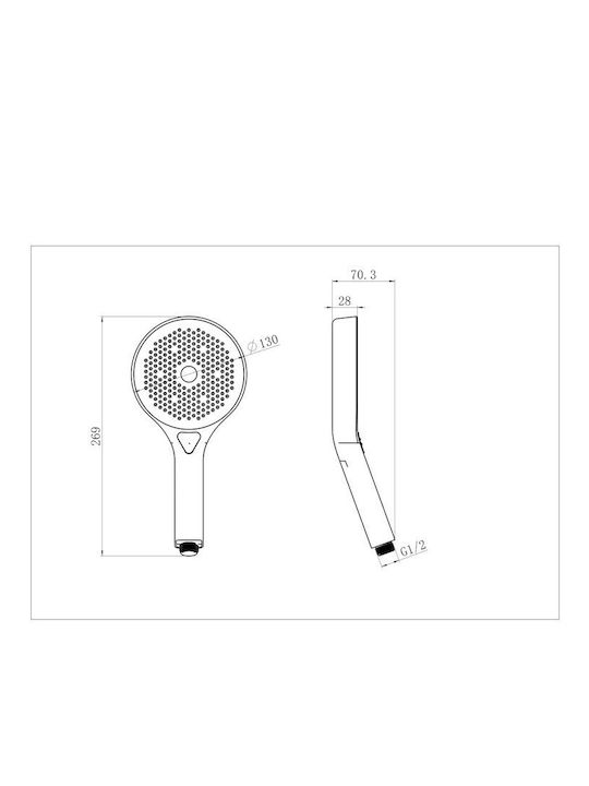 Acp Duschsäule mit digitaler Temperaturanzeige & mechanischen Tasten Silber