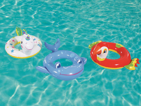Bestway INFLATABLE Kids' Swim Ring Unicorn from 3 Years Old Parrot