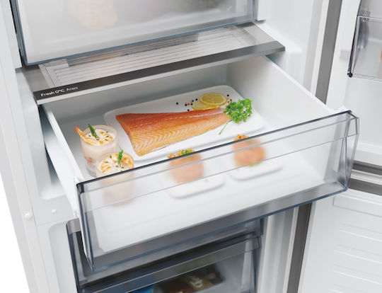 Candy Ψυγειοκαταψύκτης 409lt NoFrost Υ205xΠ59.5xΒ66.7εκ. Inox ECN2CQTEX206