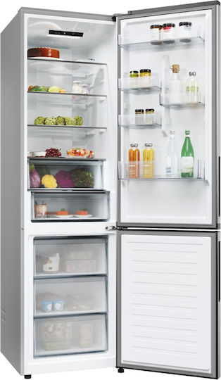 Candy Ψυγειοκαταψύκτης 409lt NoFrost Υ205xΠ59.5xΒ66.7εκ. Inox ECN2CQTEX206