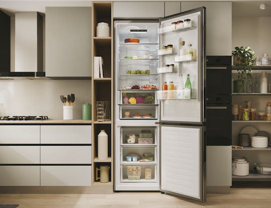 Candy Ψυγειοκαταψύκτης 409lt NoFrost Υ205xΠ59.5xΒ66.7εκ. Inox ECN2CQTEX206