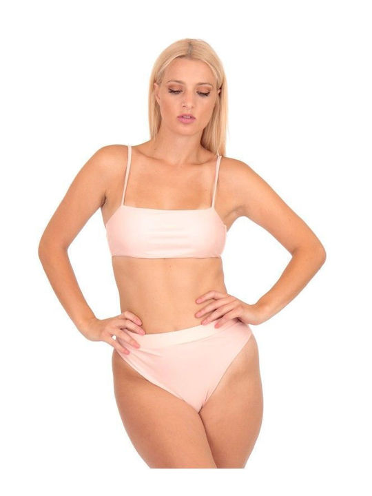 Bikini Set Top & Slip Bottom Pink
