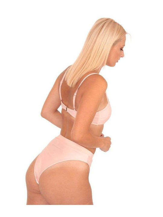 Bikini Set Top & Slip Bottom Pink