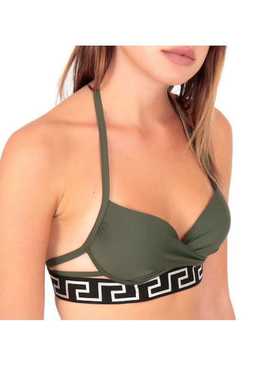 Bikini Set Top & Slip Bottom Khaki