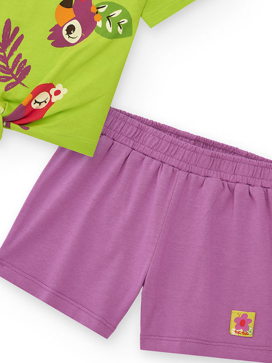 Kids' Set with Shorts Summer 2pcs Green