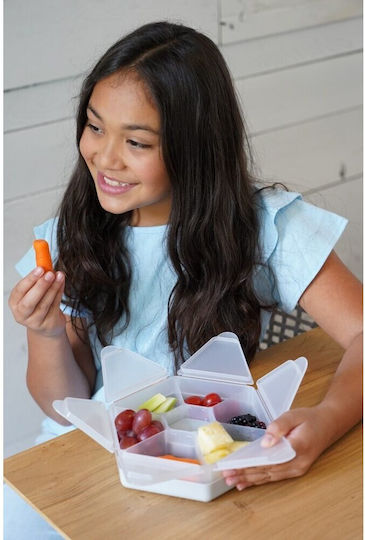 Melii Snackle Box Hexagon Plastic Kids' Food Container Pink
