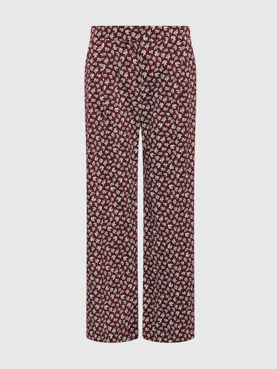 Damen Stoff Hose Bordeaux