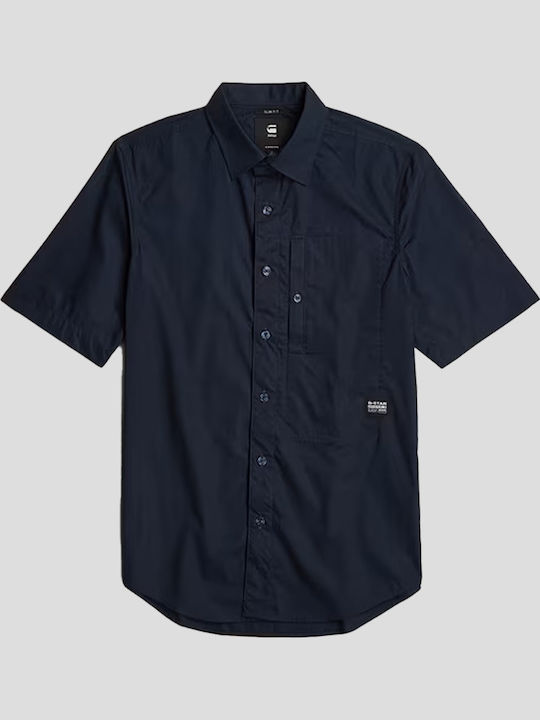 Kurzärmlig Hemd Marineblau