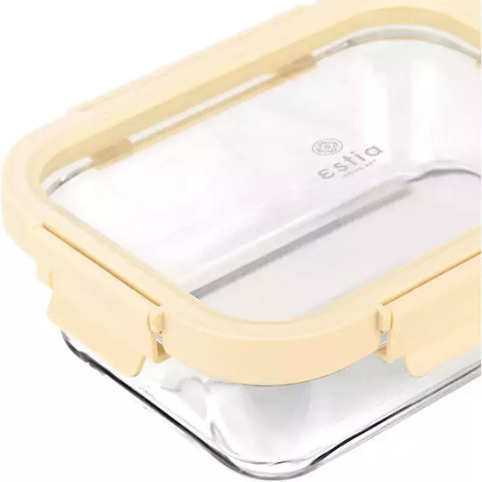 Estia Click&Seal Cutie pentru Mâncare Sticlă Ivory Potrivit pentru Cuptor cu Microunde 1050ml 1buc