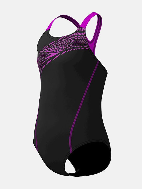 Speedo Medley Logo Medalist Kids Swimwear One-Piece Black