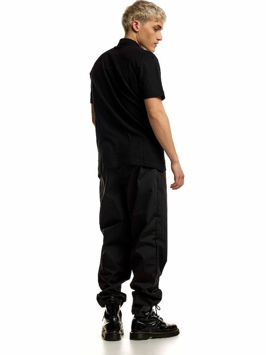 Men's Short Sleeve Blouse Black